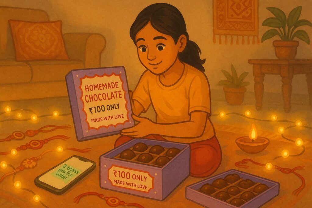 Homemade chocolate for rakhi